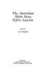 The Australian short story before Lawson